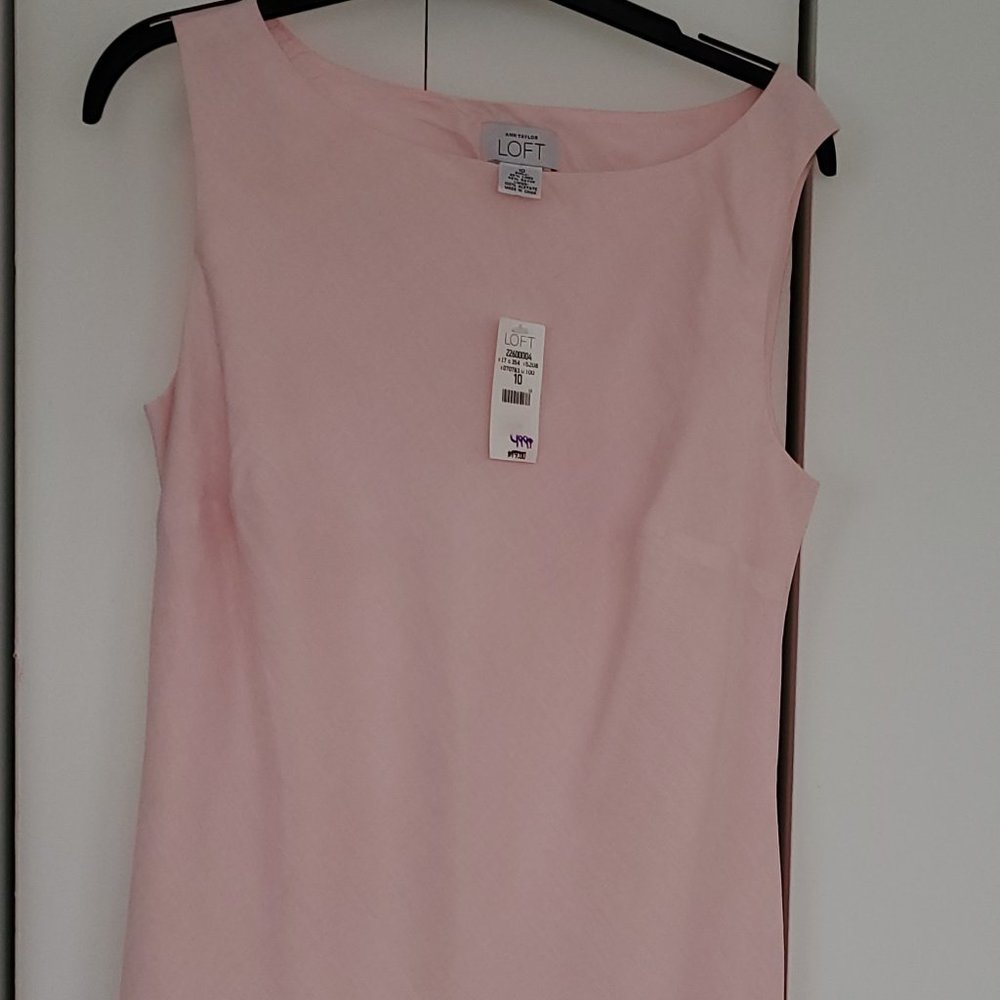 Loft Pink Linen Dress